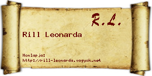 Rill Leonarda névjegykártya